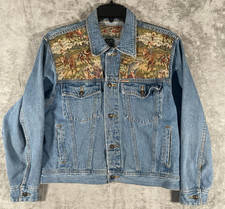 Vintage Express Women's Denim Western Embroidered Jacket 1980s Medium