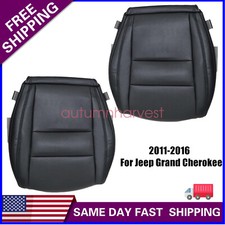 Driver Passenger Bottom Leather Seat Cover Black For 11-16 Jeep Grand Cherokee Driver Passenger Bottom Leather Seat Cover Black For 11-16 Jeep Grand Cherokee