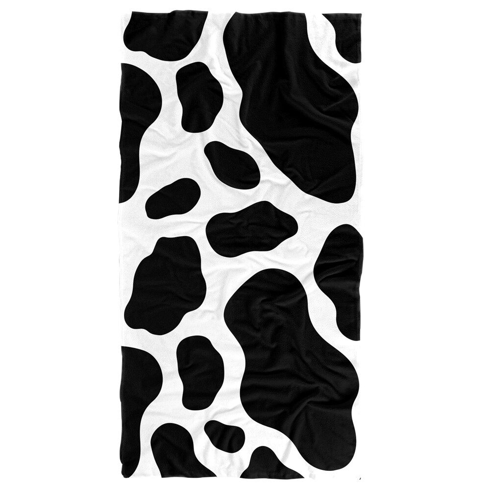 Cow Print Beach Towel 30x60 Inches Soft Absorbent