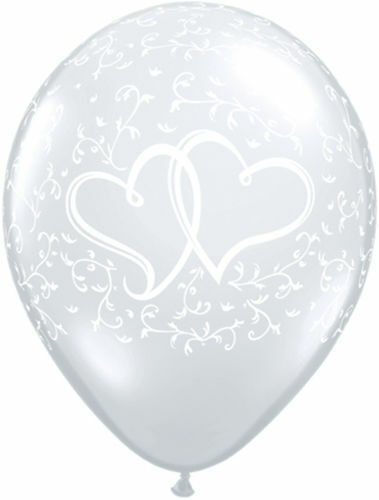11 ZOLL DURCHSICHTIGE HELIUMLATEXBALLONS WEISSER DRUCK HOCHZEIT TAUFE KOMMUNION - Bild 9 von 10