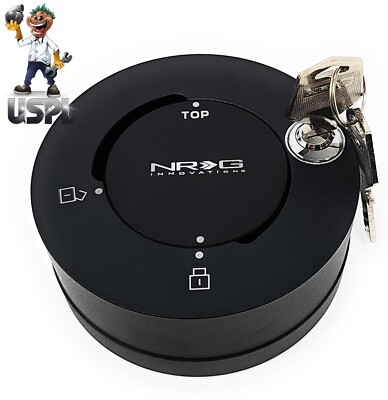New NRG Innovations Matt Black Quick Lock w/ Keys SRK-101MB + USPL Air Freshener