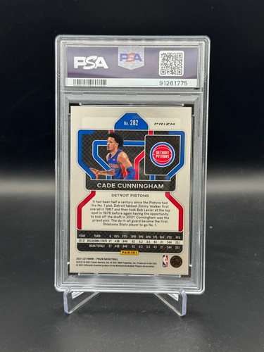 2021-22 Panini Prizm Cade Cunningham ROOKIE Green Prizm #282 PSA 9 Mint - Bild 2 von 2