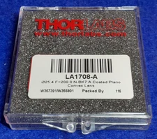 (NEW) Thorlabs LA-1708-A (LA1708-A) Lens -  Pl-Convex Lens, Dia. 1",  f = 200 mm