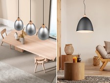 Pendelleuchten einflammig Industriedesign Esszimmerlampen hängend über Esstisch