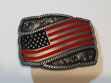 U.S.A. AMERICAN FLAG Metal Belt Buckle