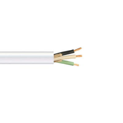 50' 12/3 STOW/STOOW Portable Power Cable PVC Jacket White 600V