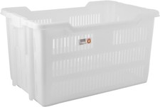 Container Cesta Forata Tipo Container Plastica Bianco 60 x 50x36h PANIFICIO PANE