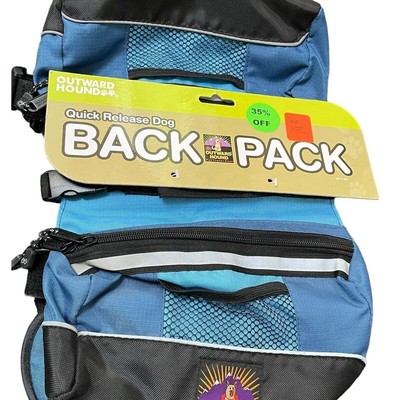 Outward Hound Dog Backpack Sz Small Quick Release Blue Kyjen 18 pounds OH05308