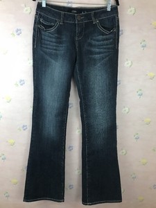 Pink-Denim-Jeans-Boot-Cut-Women-s-Size-9-Embellished-Flap-Pockets
