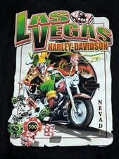 Harley Davidson Graphic T-shirt Las Vegas Nevada Jester Men's Size XL 2007 H-D