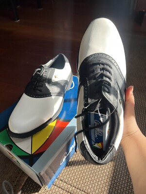 MEN S ARNOLD PALMER LEATHER GOLF SHOES-SIZE: 12W