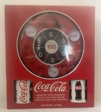 Coca Cola Bottle Cap Dart Game Dartboard Set w Two Mugs In Box Unused 2018