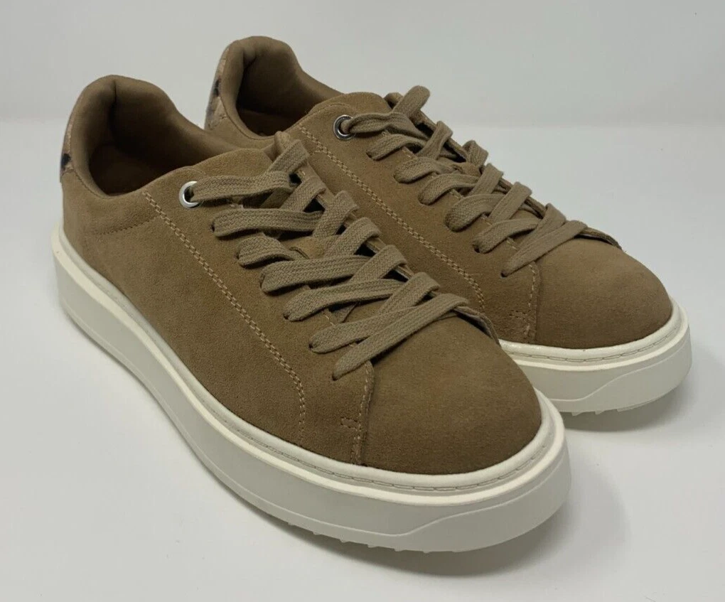 Steve Madden Charlie Taupe Suede Sneakers Women s Tan Snake Print Back Size 11M