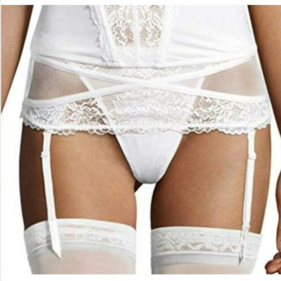 Maidenform Extra Sexy Velvet Garter Belt White Size Medium NWT | eBay