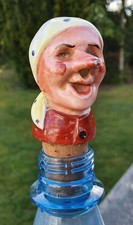 Alte Porzellan Schnapsnase Oma Ausgie&szlig;er  Old Lady Head Verseur