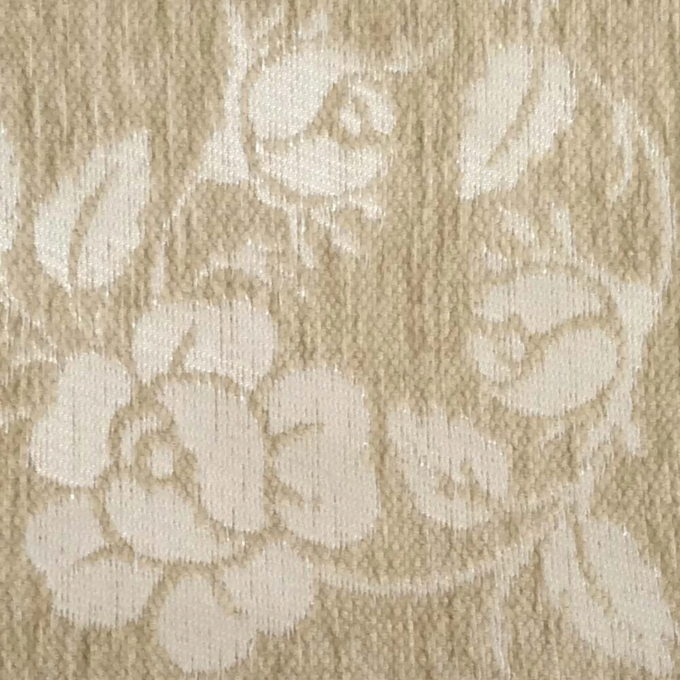 Funda de almohada de chenilla floral crema (rosa crema) 22x30 tamaño queen hogar granja farsa Foto 4 de 4