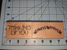 JRL D.O.T.S. Pair of Phrase Thinking of You  Friend to Friend Card Making 1406