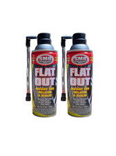 Flat Out Fix A Flat Emergency Tire Inflator And Sealer - 2 12oz Cans With Hose