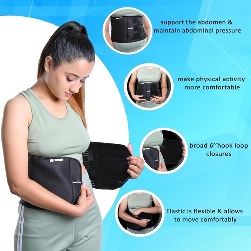 NEW!Double Closure Abdominal Hernia Binder Support Abdominal Belt after delivery - Picture 3 of 6