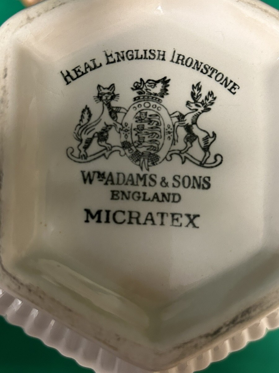 WM Adams & Sons England Pitcher Real English Ironstone