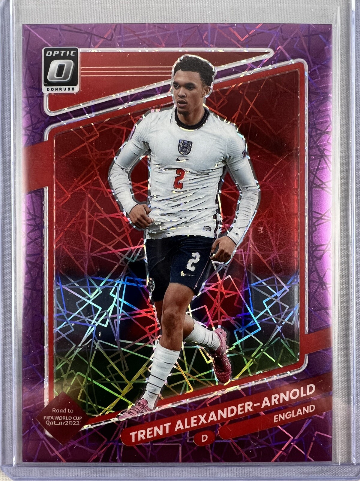 Trent Alexander Arnold 2021-22 Donruss Optic Purple Velocity Prizm #/99 England