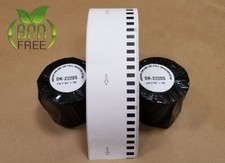 Labels123 2 Rolls Fits Brother DK- 2205 2-3/7" X 100' White Continuous Labels