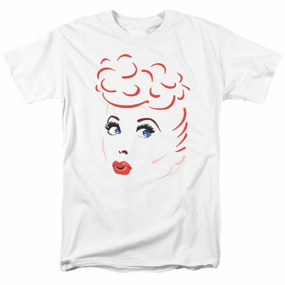 I Love Lucy Lines Face T Shirt Funny TV Show Tee White
