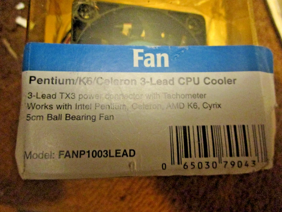 1 NEW STARTECH PENTIUM/K6/CELERON 3-LEAD CPU FAN # FANP1003LEAD - Image 2 of 2