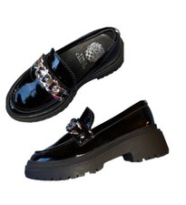 NWOT Vince Camuto Dakota Loafer, Little Girl's Size 13.5, Black