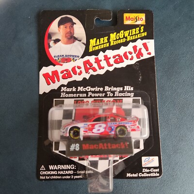 Maisto Mark McGwire's #8 Mac Attack Driver Bobby Hillin Jr Diecast Car Nascar 