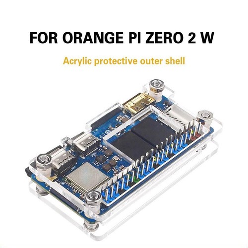 Für Single Board Pi Zero 2 W Acrylgehäuse Transparente O5 L5E9 Hot J8C6 Y8C0