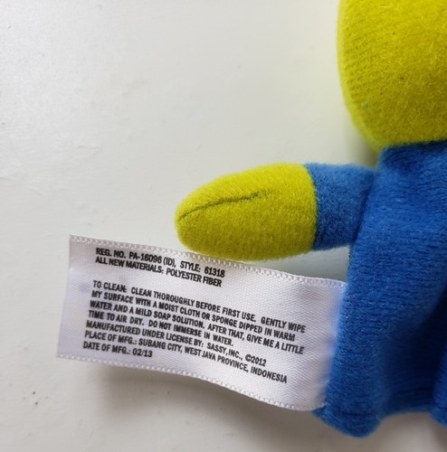 Carters 4" Frog Prince King Crown Plush Finger Puppet Green Blue Animal - Picture 3 of 3