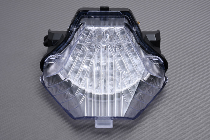 Clignotants intégrés et feu stop LED transparent Plug & Play pour MT03
