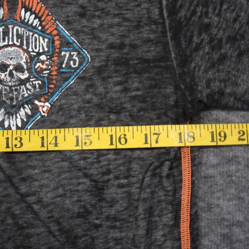 Affliction American Customs Shirt Womens L Black Built For Speed Skull Biker MMA - Picture 5 of 8