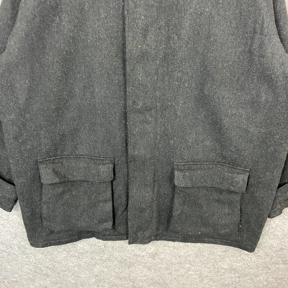 Chaqueta Ralph Lauren De Colección Para Hombre Extra Grande Gris Gabardina Lana Cuello Y2K Foto 3 de 4