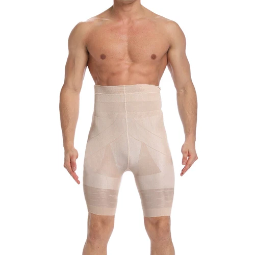 Pantalones cortos boxer de compresión cintura alta para hombre barriga más delgados moldeador de cuerpo - Imagen 6 de 15