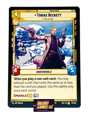 Star Wars Unlimited Tobias Beckett #217 Shadows of the Galaxy
