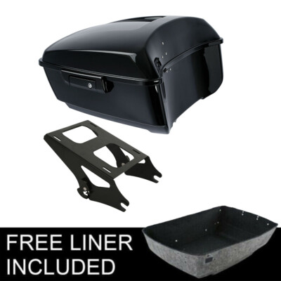 King Trunk w/ Mount Rack Fit For Harley Touring Street Glide Road King 2014-up
