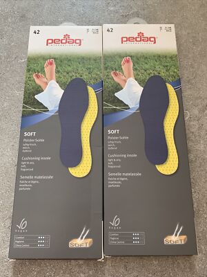 2 x Paare Pedag SOFT polsternde Einlegesohlen aus Latexschaum Größe 42 NEU 104