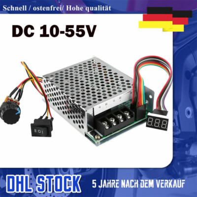 DC 10-55V Motor Drehzahlregler Reversible Schalter 12V 24V 36V 60A PWM CW/CCW~