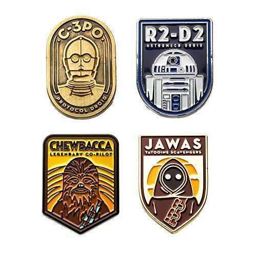 Chewbacca Und Jawas, Original Kunstwerk - Emaille Basis Metall Pin Set - Picture 1 of 1