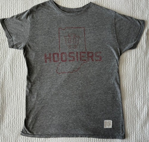 Indiana Hoosiers Mens Small Original RETRO BRAND T-shirt Gray Vintage Tshirt S - 第 1/7 張圖片