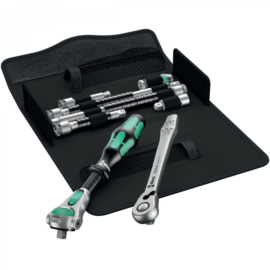 Wera 135949 1/4"" Drive Kraftform Kompakt Zyklop Ratchet & Extension Set