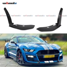 Front Bumper Corner Spoiler Winglet Splitters GT500 Style For Ford Mustang 15-23