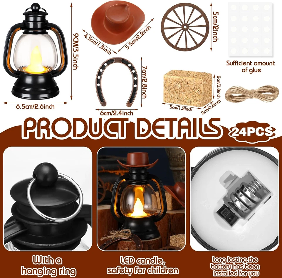 120 Pcs Cowboy Theme Party Decoration Western Party Decor Rodeo Table Centerpiec - Image 2 of 4