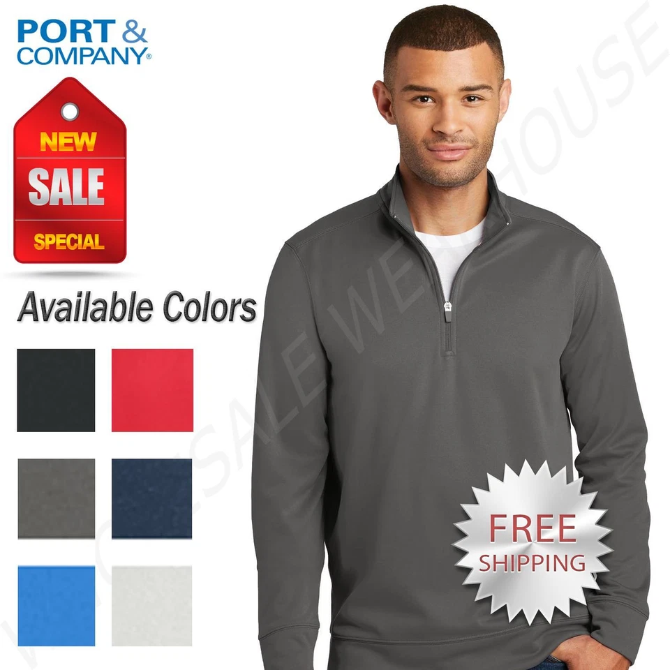 Port & Company Performance Polyester Fleece 1/4 Zip Pullover Sweatshirt PC590Q