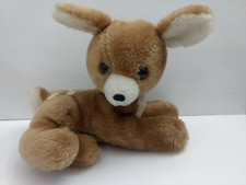Vintage 1977 Dakin Plush Toy 7" Spotted Brown Deer Fawn Bambi Bean Bag Stuffed