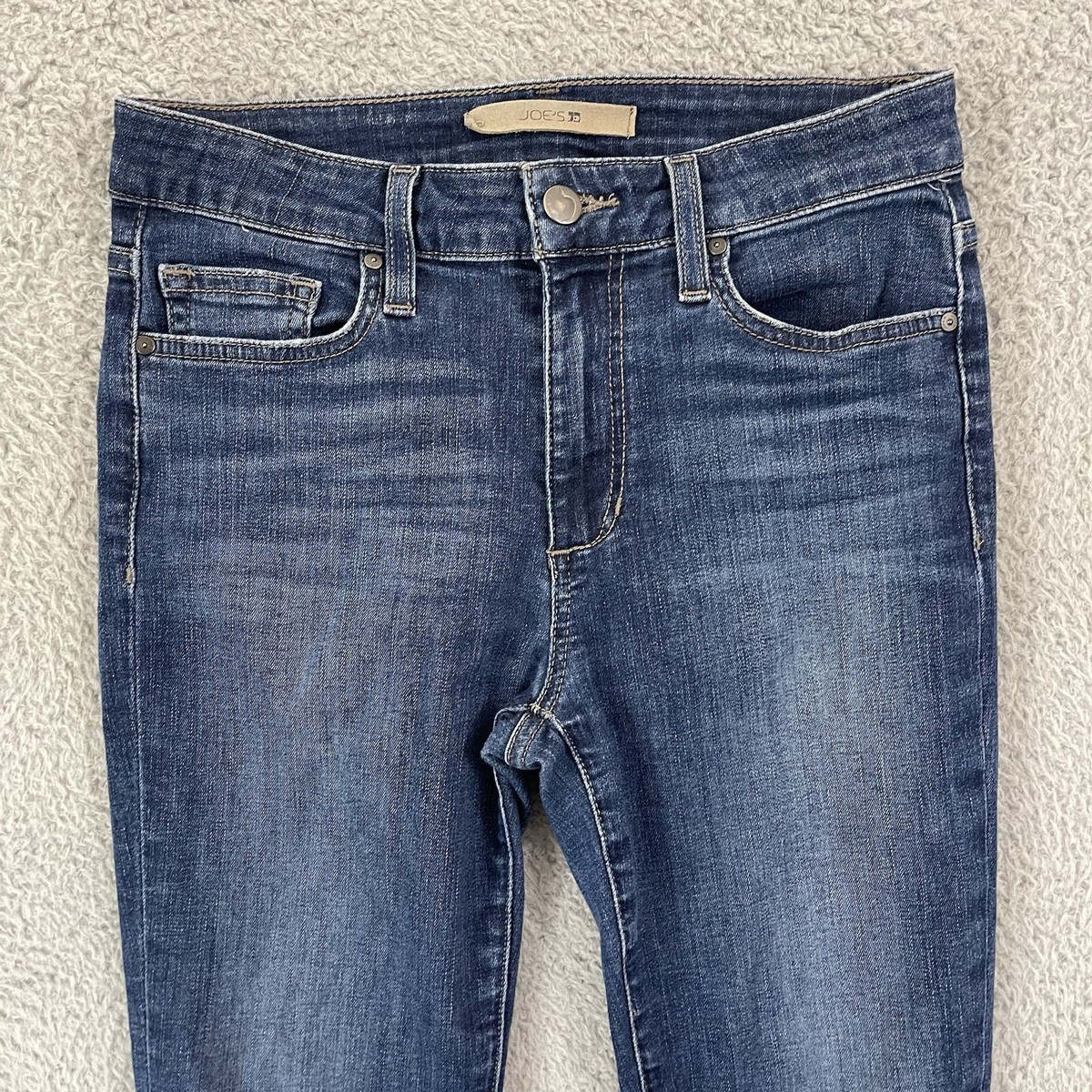 Joe's Jeans Womens 27 Blue Cuffed Denim Mid Rise Skinny