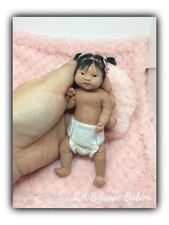 Full Body Mini silicone baby Girl Jasmine with hair .
