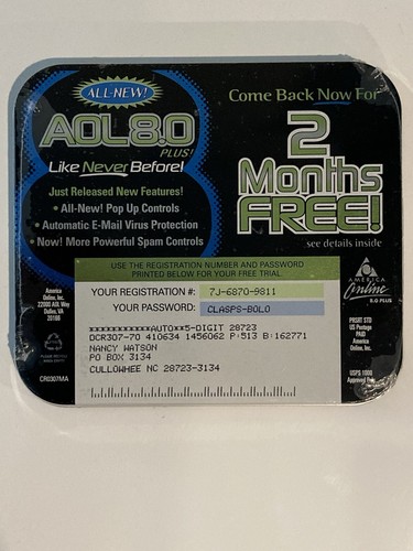 Lot of 5 AOL America Online CDs Vintage In Tins ~ 4 Unopened ~ 1 Opened (9.0) - Picture 8 of 10